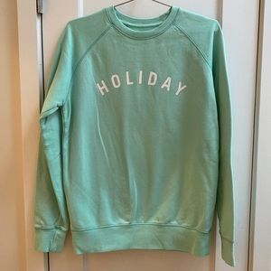 Holiday men’s medium light green cotton sweatshirt